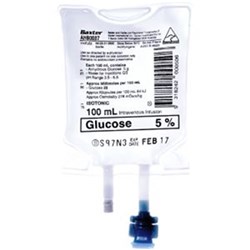 Glucose 5% IV Solution - 100ml Bag - Single
