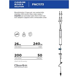 INTERLINK Y TYPE BLOOD/SOL SET L/L 50