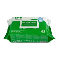 Clinell Universal Wipes - Soft Pack - TGA Class IIB - Pack of 200