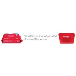 CLINELL WIPES WALL MOUNT DISPENSER FOR SPORICIDAL WIPES