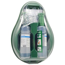 Eye Wash Station - Wall Plate - With 2 x 500ml Bottles - Single Set - Single