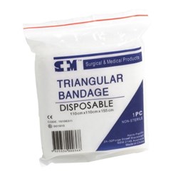 Triangular Bandage - Disposable - 110cm x 155cm - Single