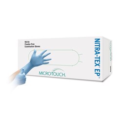 Ansell M-T NitraTex EP Nitrile Glove - Powder Free - Small - Extended Cuff - Pack of 100
