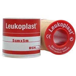 Leukoplast Standard Rigid Tape - Tan - 5cm x 5m Roll - Single