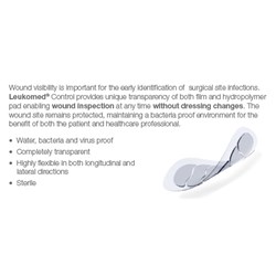 LEUKOMED CONTROL TRANSPARENT PAD DRESSING 7X 10CM 10