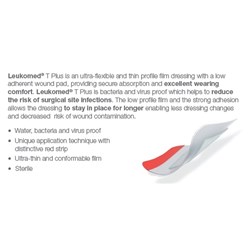 DRESSING LEUKOMED TPLUS W'PROOF ISLAND 8 X 10CM 50