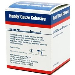 Handy Gauze Cohesive Bandage - 6cm x 2m Roll - Single