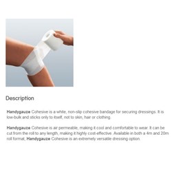 Handy Gauze Cohesive Bandage - 10cm x 2m Roll - Single
