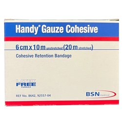 Handy Gauze Cohesive Bandage - Latex-Free - 6cm x 10m - Roll - Single