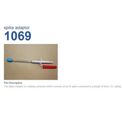 Spike Adaptor - With 8cm x 4.9mm ID Tube - Single