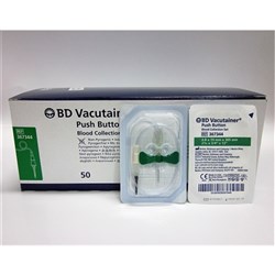 BD Vacutainer Push Button Blood Collection Set - 21G x 0.75" - 12" Tubing - Pack of 50
