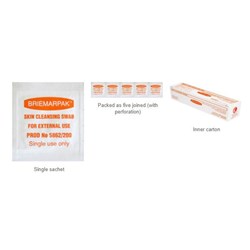 Briemar Swabs - Alcohol/Chlorhexidine 2% - Pack of 200
