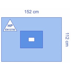 Impervious Reinforced Fenestration Drape - 152 x 111cm - 10 x 15cm - Pack of 32
