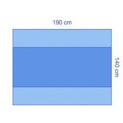 Back Table Cover Drape - 140 x 190cm - Pack of 22