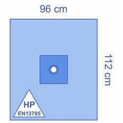 Angiography Brachial Drape - 97 x 112cm - Pack of 50