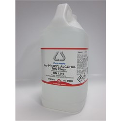 Chem-Supply Isopropyl Alcohol - 70% - Clear - 5L Bottle - Single