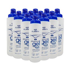 Clarity Ultrasound Gel - Blue - 250ml Bottle - Pack of 24