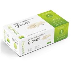 Assurity Latex Gloves - Non-Sterile - Powder-Free - Large - Pack of 100