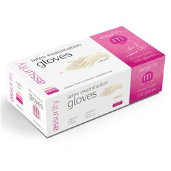 Assurity Latex Gloves - Non-Sterile - Powder-Free - Medium - Pack of 100