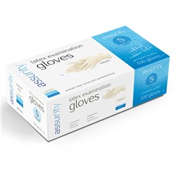 Assurity Latex Gloves - Non-Sterile - Powder-Free - Small - Pack of 100