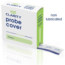 Clarity Ultrasound Probe Cover - Non-Lubricated - Latex - Pack of 100