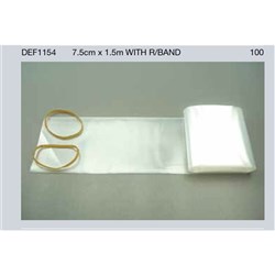 DRILL SLEEVE COVER 7.5CMX1.5M 2 RUBBER BANDS ST 100