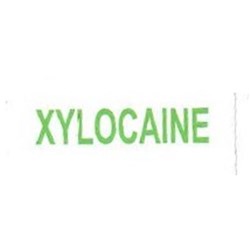 Drug Label "Xylocaine" - 1's - 1.5 x 3cm - Green on White - Single