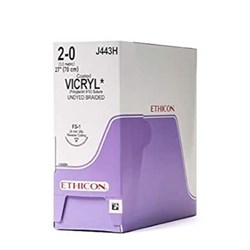 Ethicon Vicryl Sutures - 2/0 - FS-1 - Undyed - 70cm - Pack of 36