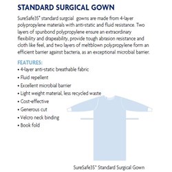 GOWN STERILE SURGICAL X-LARGE 1 X COTTON TOWEL 24