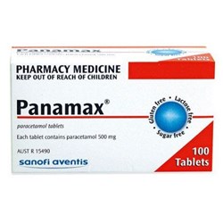 Panamax Tablets - Paracetamol - 500mg - Pack of 100