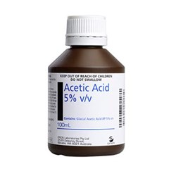 Acetic Acid Solution - 5% - 100ml Bottle - Single