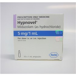Hypnovel Injection - 5mg/1ml - 10x 1ml Ampoules - Single