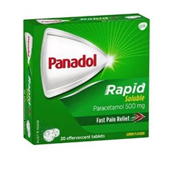 Panadol Rapid Soluble Tablets - Paracetamol - 500mg - Pack of 20