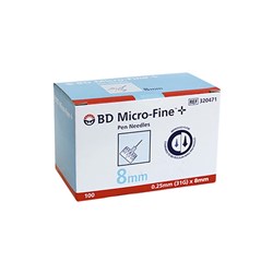 Micro-Fine Pen Needle - 31G x 8mm - Pack of 100