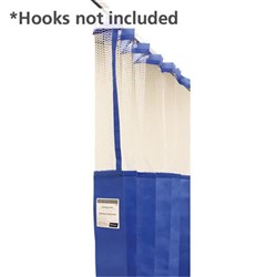 Curtains Disposable Mesh Top - Blue - 4.5m x 2.3m - 8 Hooks  - Single