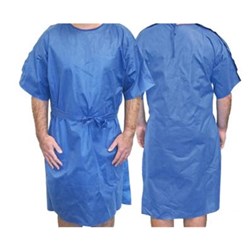 Patient Exam Gown - Blue - XX-Large - Pack of 50