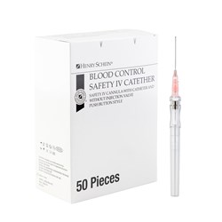 Safety IV Catheter Blood Control Pink 20G x1.16in 50pk