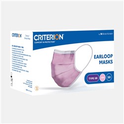 Henry Schein Criterion Surgical Mask - Level 2 - Ear Loop - Pink - Pack of 50