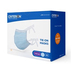 Henry Schein Criterion Surgical Mask - Level 2 - Tie-On - Blue - Pack of 50