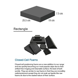 Position Pad - Rectangle - Closed Cell Sponge - 26 x 19 x 8cm - Single