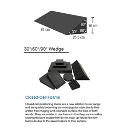 Position Pad - 30/60/90 Degree - Closed Cell Sponge - 61x26x16cm - Single