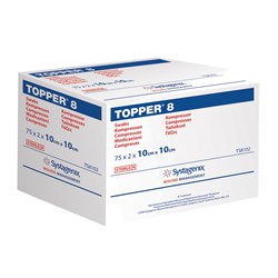 Topper Gauze Square - Sterile - 10 x 10cm - Box of 75 (x2) - Single