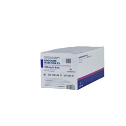 Lidocaine Hydrochloride Injection - 2% - 100mg/5ml - IV/IM - Pack of 50