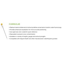 Radiopaque Cannula - 10mm Active Tip Straight Sharp - 18G x 100mm - Pack of 10