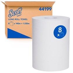 Scott Hand Towel Roll - Small - 18cm x 140m - Pack of 8