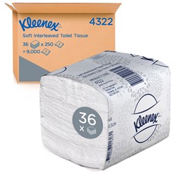 Kleenex Interleaved Executive Toilet Tissue - 2-Ply - Pack of 36