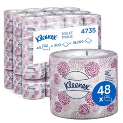 Kleenex Toilet Tissue - 2-Ply - 400 Sheets - Pack of 48