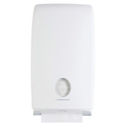 Aquarius Optimum Towel Dispenser - White/Grey - Lockable - Single