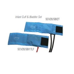SPHYGMOMANOMETER CUFF INFANT WITH 2 TUBE BLADDER
