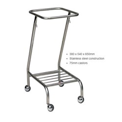 Linen Trolley - Single - No Lid - Stainless Steel - Single